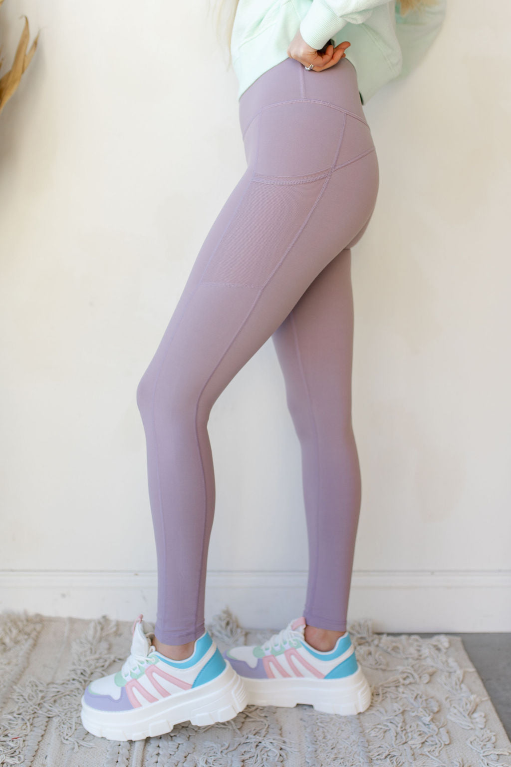 mode, highwaist essential leggings