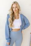 mode, relaxed crop zip-up
