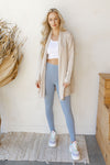 mode, open cardigan with back yoke