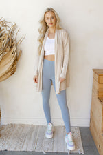 mode, open cardigan with back yoke