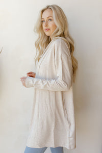 mode, open cardigan with back yoke