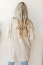 mode, open cardigan with back yoke