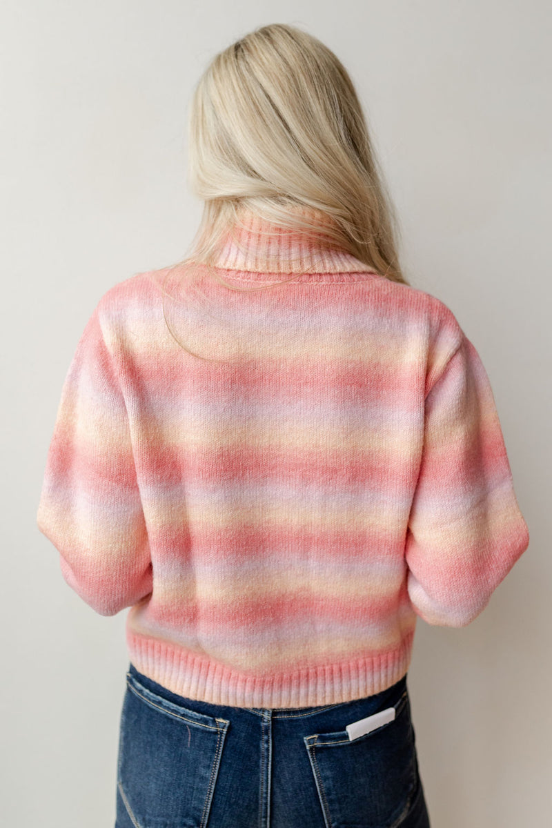 mode, shades of pink crop sweater