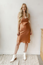 mode, not so casual cowl neck dress