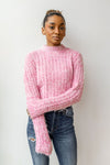 mode, fluff cable crop sweater