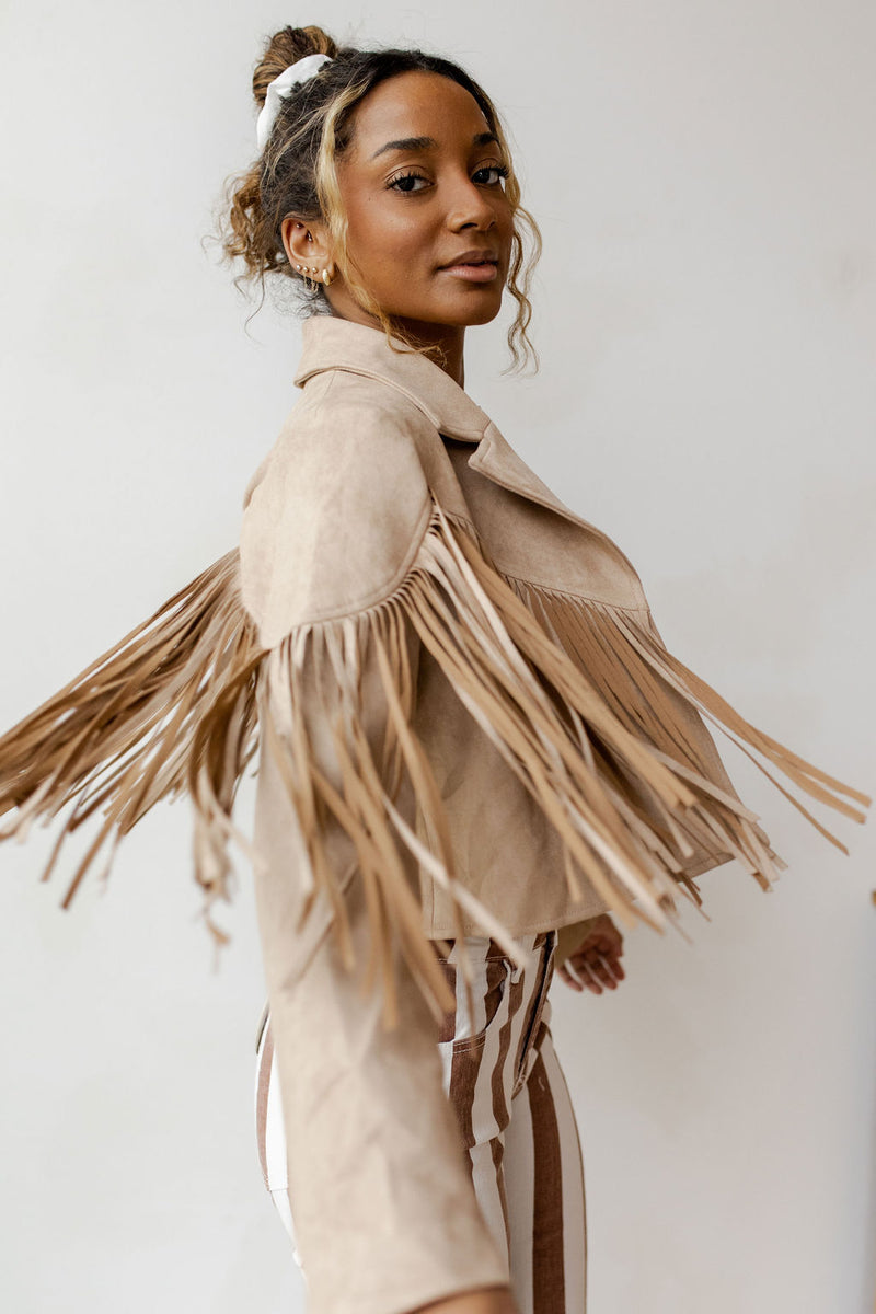 mode, fringe moto jacket