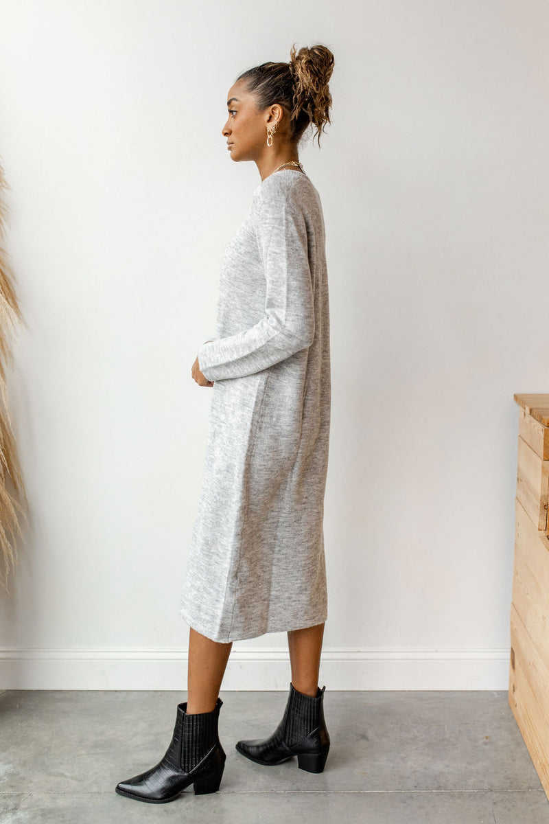 mode, stepping out sweater dress