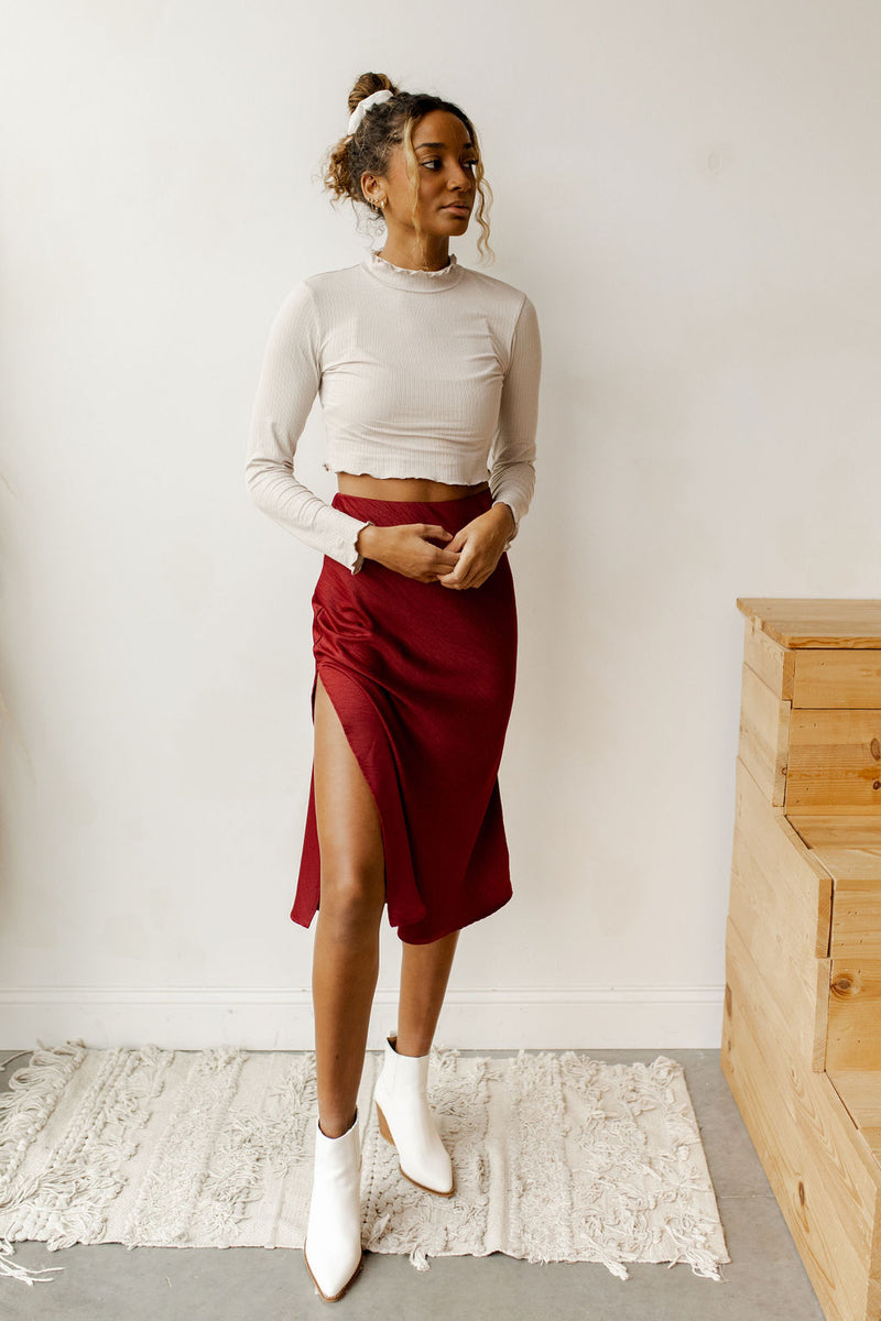 mode, sunset worthy midi skirt