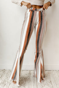 mode, peace denim flares