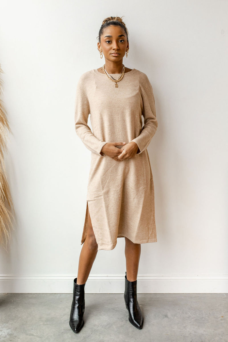 mode, stepping out sweater dress