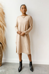 mode, stepping out sweater dress