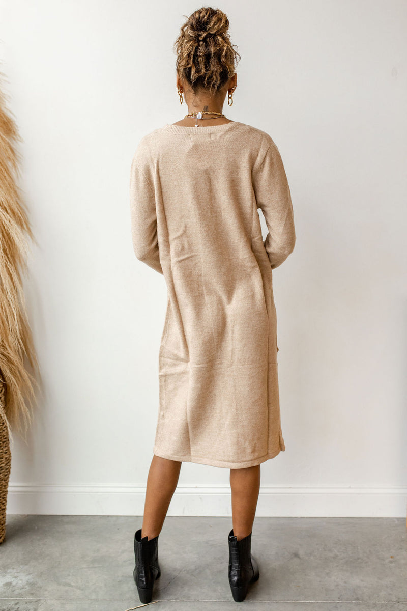 mode, stepping out sweater dress