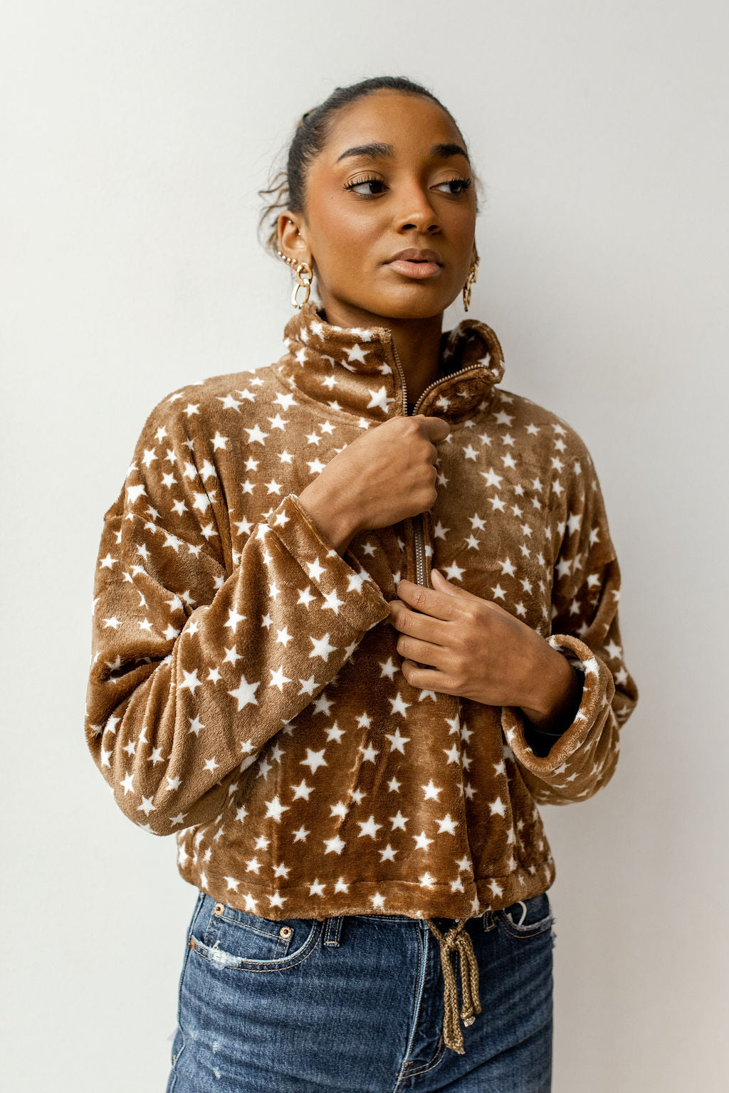 mode, shine like a star zip up