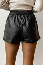 mode, drawstring leather shorts