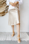 mode, gold rush midi skirt