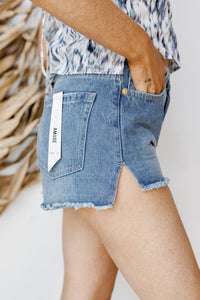 mode, shoreline denim shorts