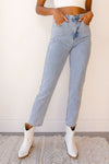 mode, back slash high rise denim