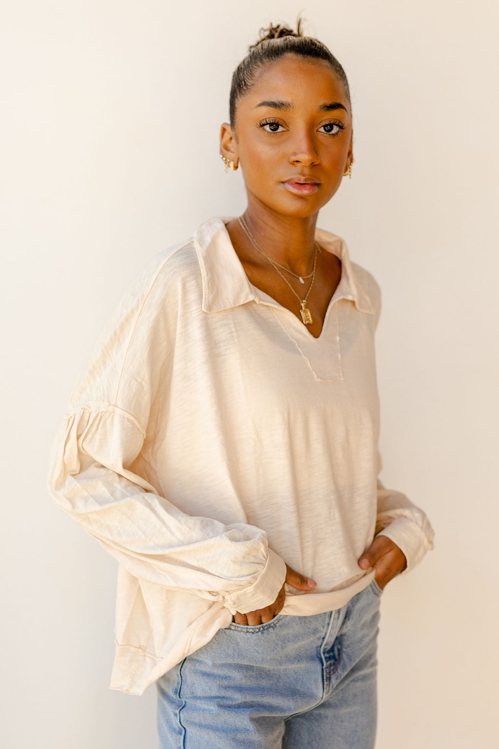 mode, simplicity henley pullover