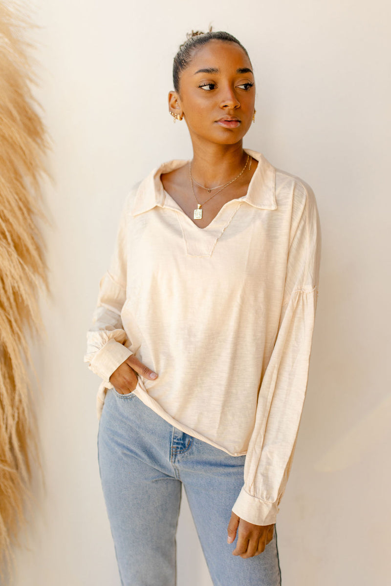 mode, simplicity henley pullover