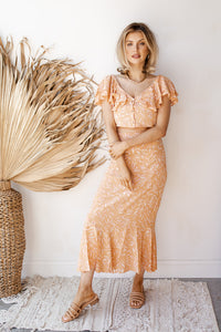 mode, reina woven maxi skirt