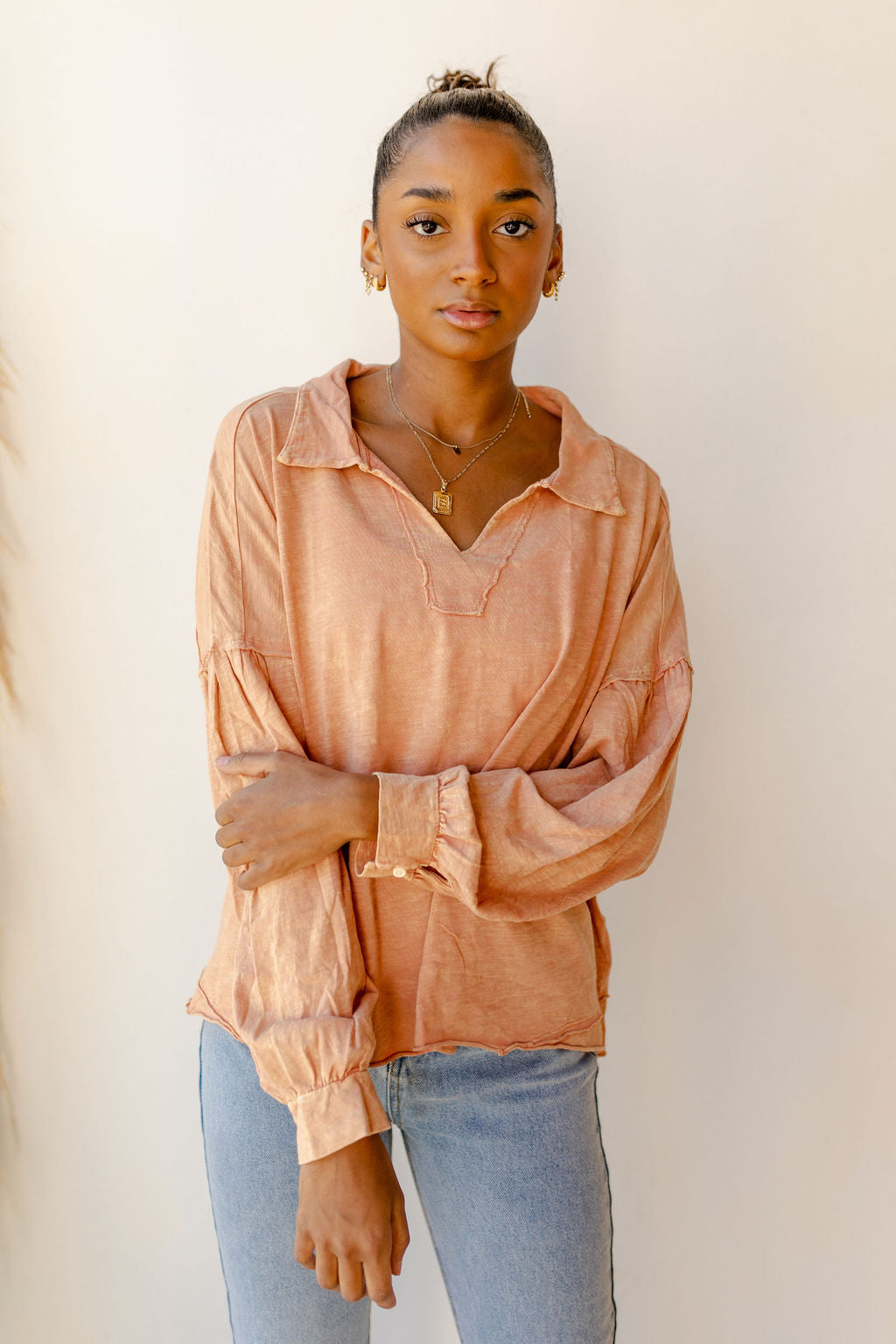 mode, simplicity henley pullover
