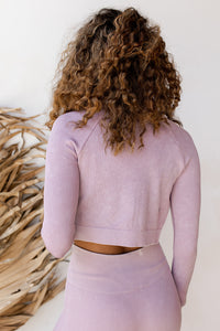 mode, cropped + ribbed zip up