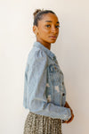 mode, puff sleeve denim jacket