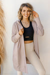 mode, fleece lined longline hoodie cardi