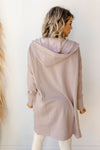mode, fleece lined longline hoodie cardi