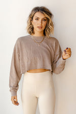 mode, in the raw cropped sweater