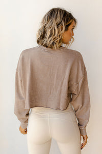 mode, in the raw cropped sweater
