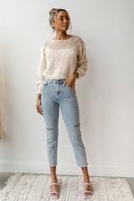 mode, stevie long sleeve knit sweater