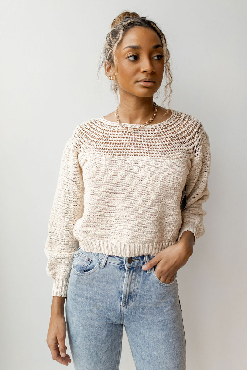 mode, stevie long sleeve knit sweater