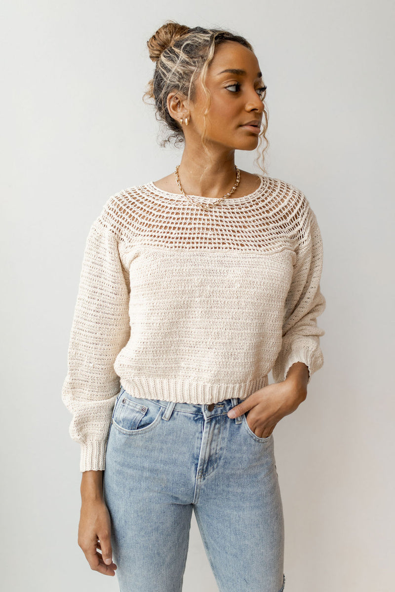 mode, stevie long sleeve knit sweater