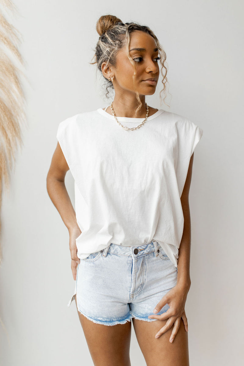 mode, shoreline denim shorts