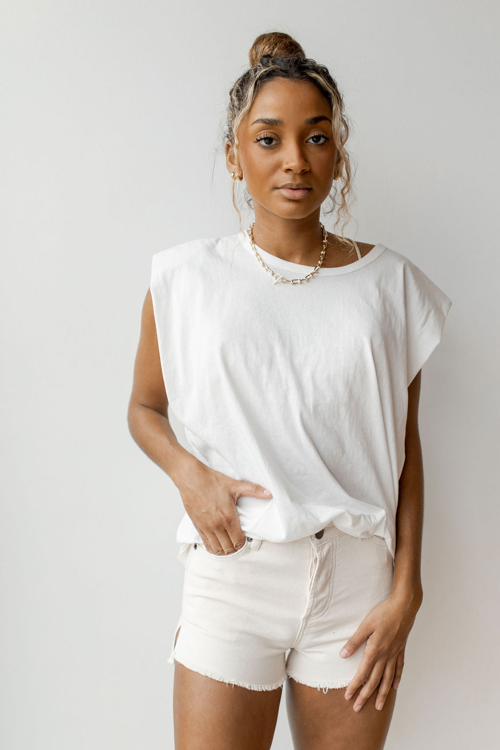 mode, shoreline denim shorts
