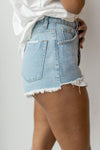 mode, hopeful high rise denim shorts