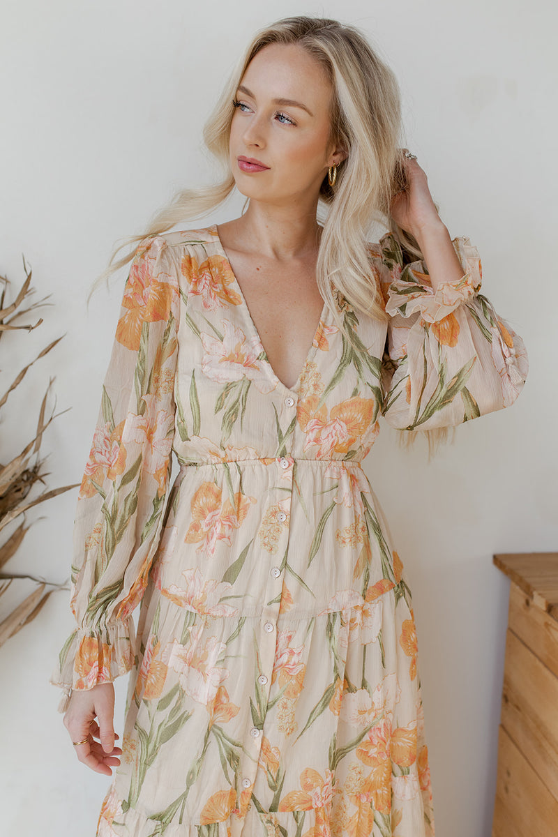 mode, sunset lover maxi dress