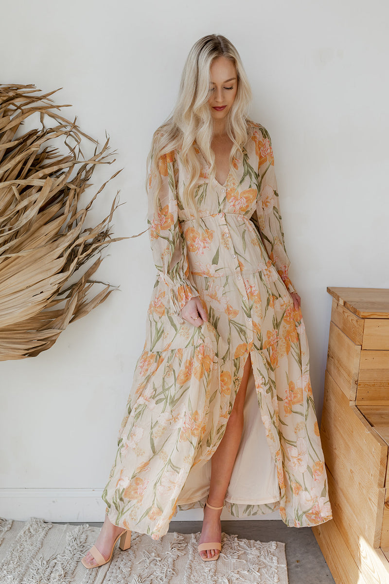 mode, sunset lover maxi dress