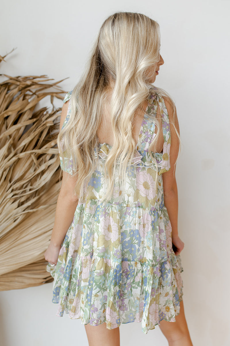 mode, frill in love mini dress