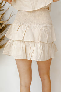 mode, hello gorgeous smocked skirt