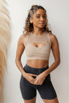 mode, mesh racerback sports bra