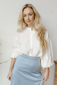 mode, diamond in the puff sleeve top