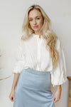 mode, diamond in the puff sleeve top
