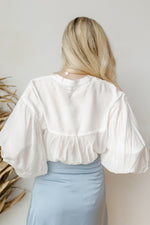 mode, diamond in the puff sleeve top