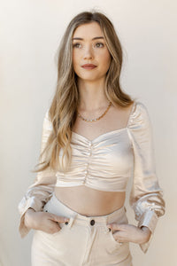 mode, lost in the midst satin blouse