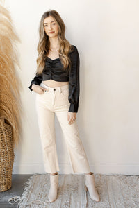 mode, lost in the midst satin blouse