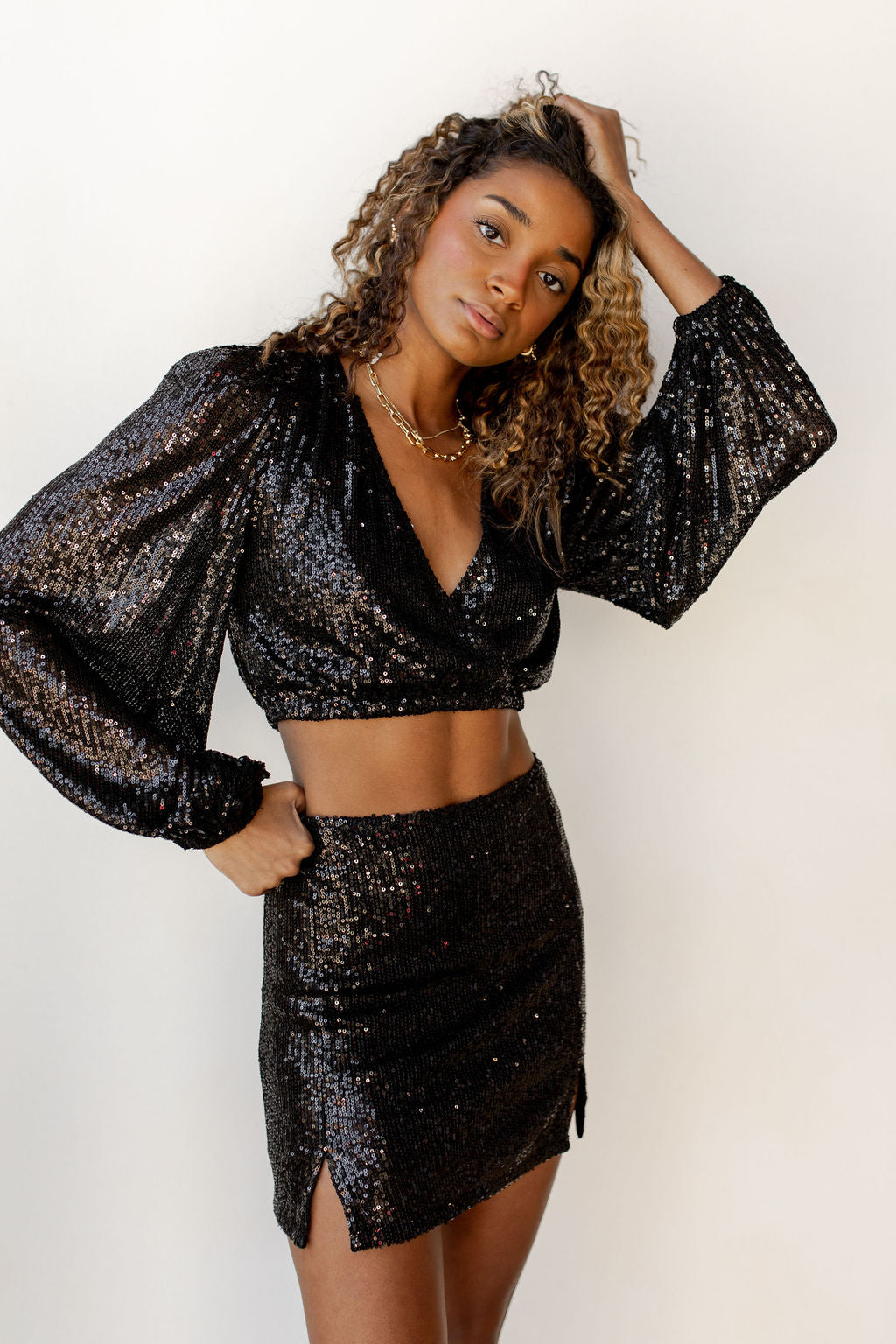 mode, disco mini skirt