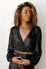 mode, enchanted love sequin blouse