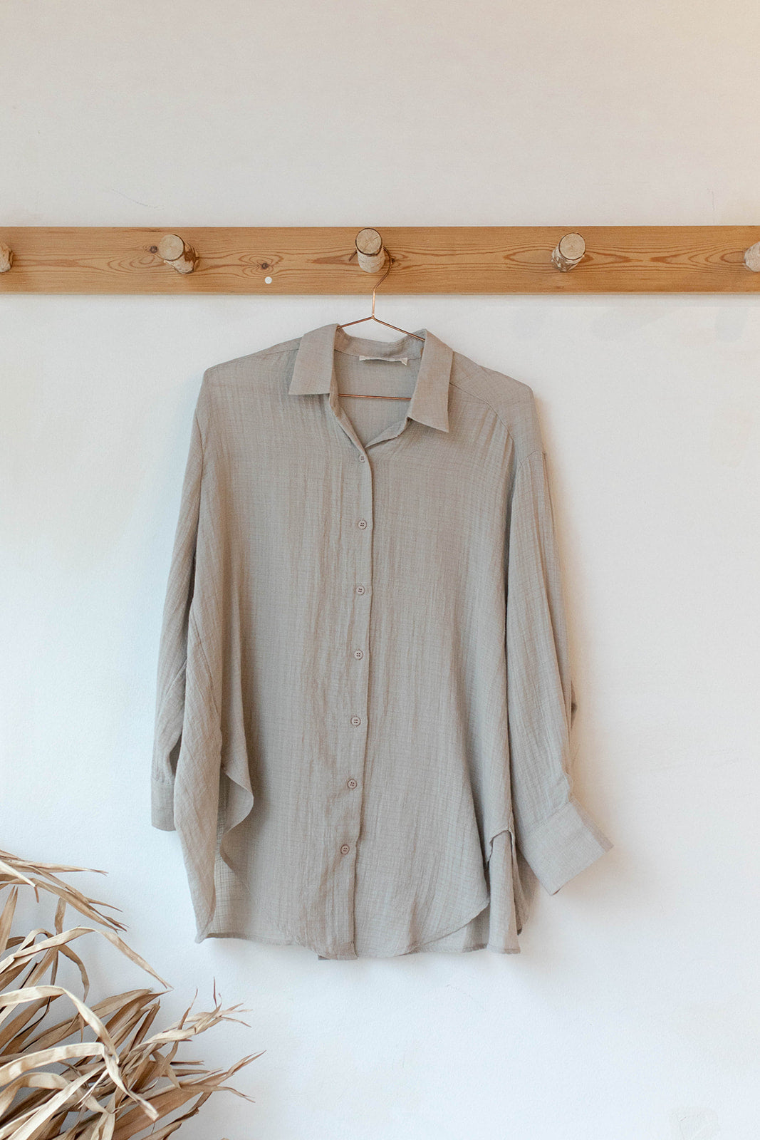 mode, see through button down shirt